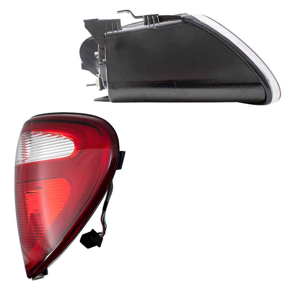 Brock Replacement Set Headlights and Tail Lights Compatible with 2004-2007 Caravan Town & Country with 113" Wheel Base