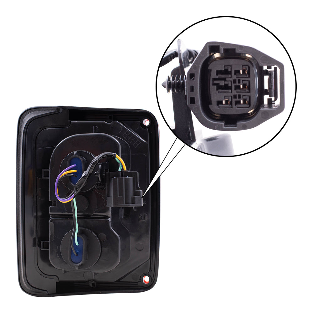 Brock Replacement Set Driver and Passenger Tail Lights Compatible with 2007-2017 Wrangler 2018 Wrangler JK 55077891AH 55077890AH