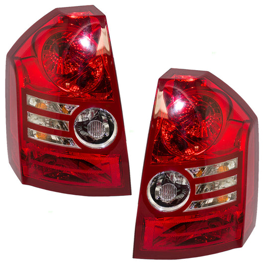 Brock Replacement Set Driver and Passenger Tail Lights Compatible with 2008-2010 300 2.7L 3.5L 4806371AD 4806370AB