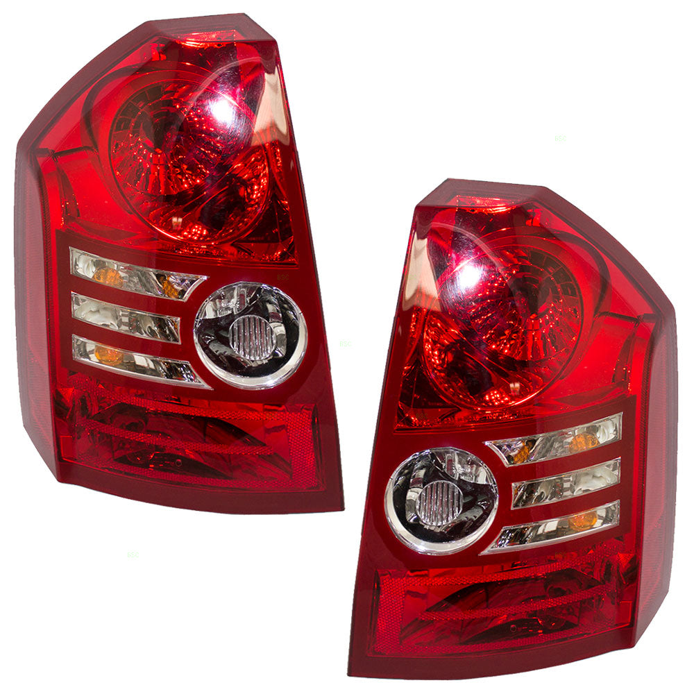 Brock Replacement Set Driver and Passenger Tail Lights Compatible with 2008-2010 300 2.7L 3.5L 4806371AD 4806370AB