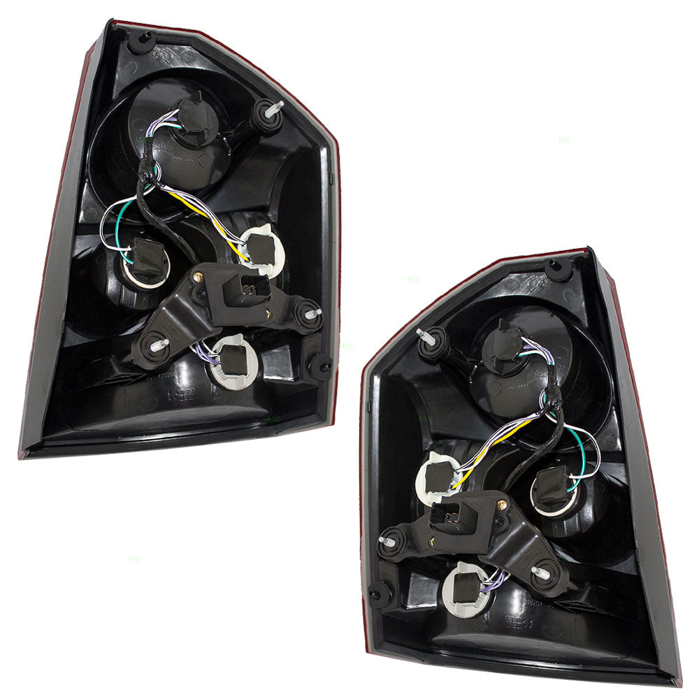 Brock Replacement Set Driver and Passenger Tail Lights Compatible with 2008-2010 300 2.7L 3.5L 4806371AD 4806370AB