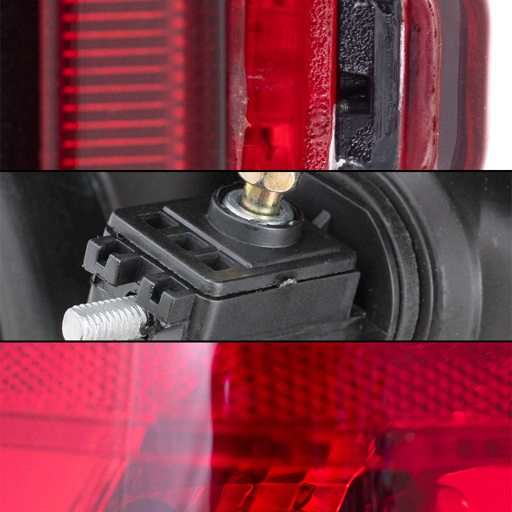 Brock Replacement Driver and Passenger Side Halogen Combination Headlight Assemblies & Tail Light Assemblies, and 3rd Brake Light 5 Piece Set Compatible with 2005-2006 Jeep Grand Cherokee