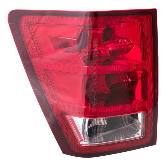 Brock Replacement Driver Tail Light with Bulb Sockets and Wiring Compatible with 2005-2006 Grand Cherokee 55156615AF
