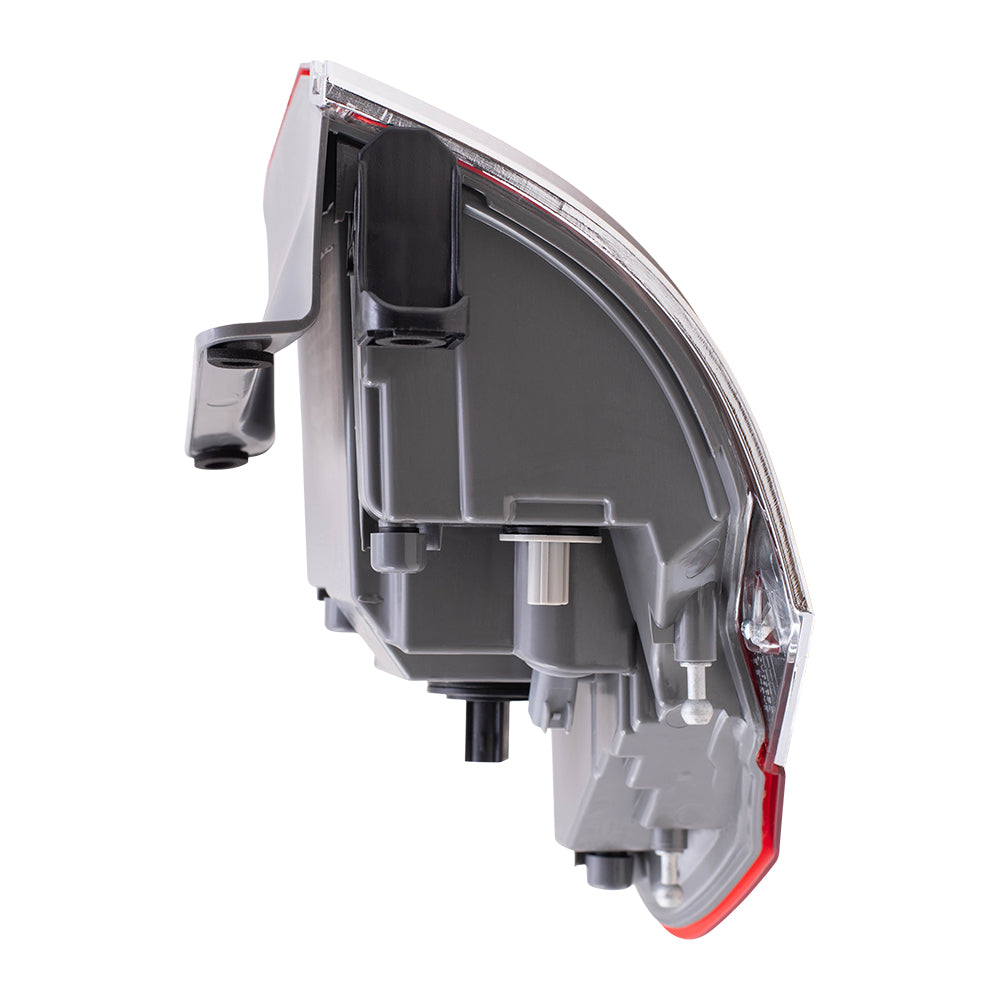 Brock Replacement Driver and Passenger Side Tail Light Assemblies with Chrome Bezel Compatible with 2014-2021 Grand Cherokee Laredo/Limited/Overland/Summit