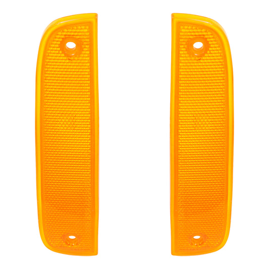 Brock Replacement Set Driver and Passenger Signal Side Marker Lights Compatible with 1997-2001 Cherokee 55055147 55055146