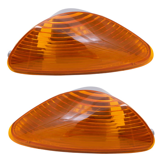 Brock Replacement Drivers and Passengers Side Marker Light Units Compatible with 02-20 Various Models
