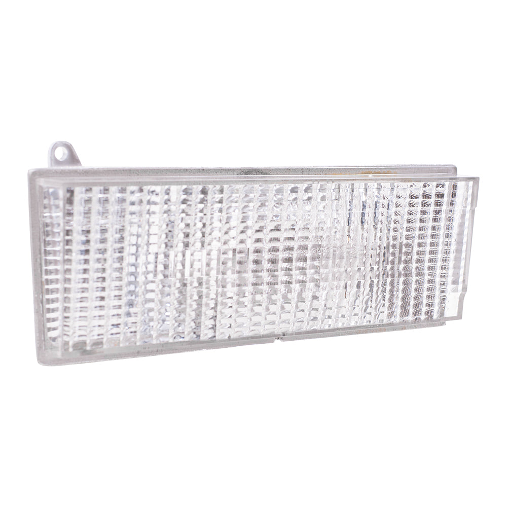 Brock Replacement Set Driver and Passenger Park Signal Front Marker Lights Compatible with 84-96 Cherokee Comanche Wagoneer 56000099 56000098