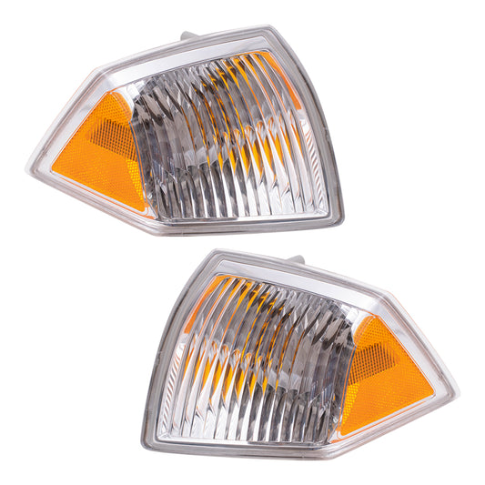 Brock Replacement Set Driver and Passenger Park Signal Corner Marker Lights Compatible with 2007-2010 Compass 68000683AB 68000682AB