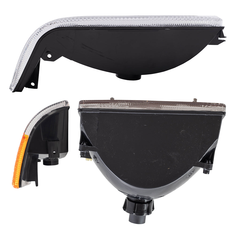 Brock Replacement 6 Pc Set Headlights, Park Signal and Side Marker Lights Compatible with 1997-1998 Grand Cherokee