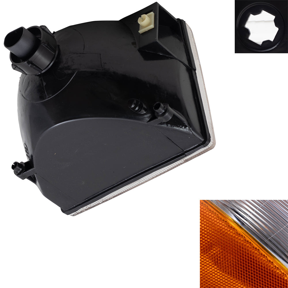 Brock Replacement 6 Pc Set Headlights, Park Signal and Side Marker Lights Compatible with 1997-1998 Grand Cherokee