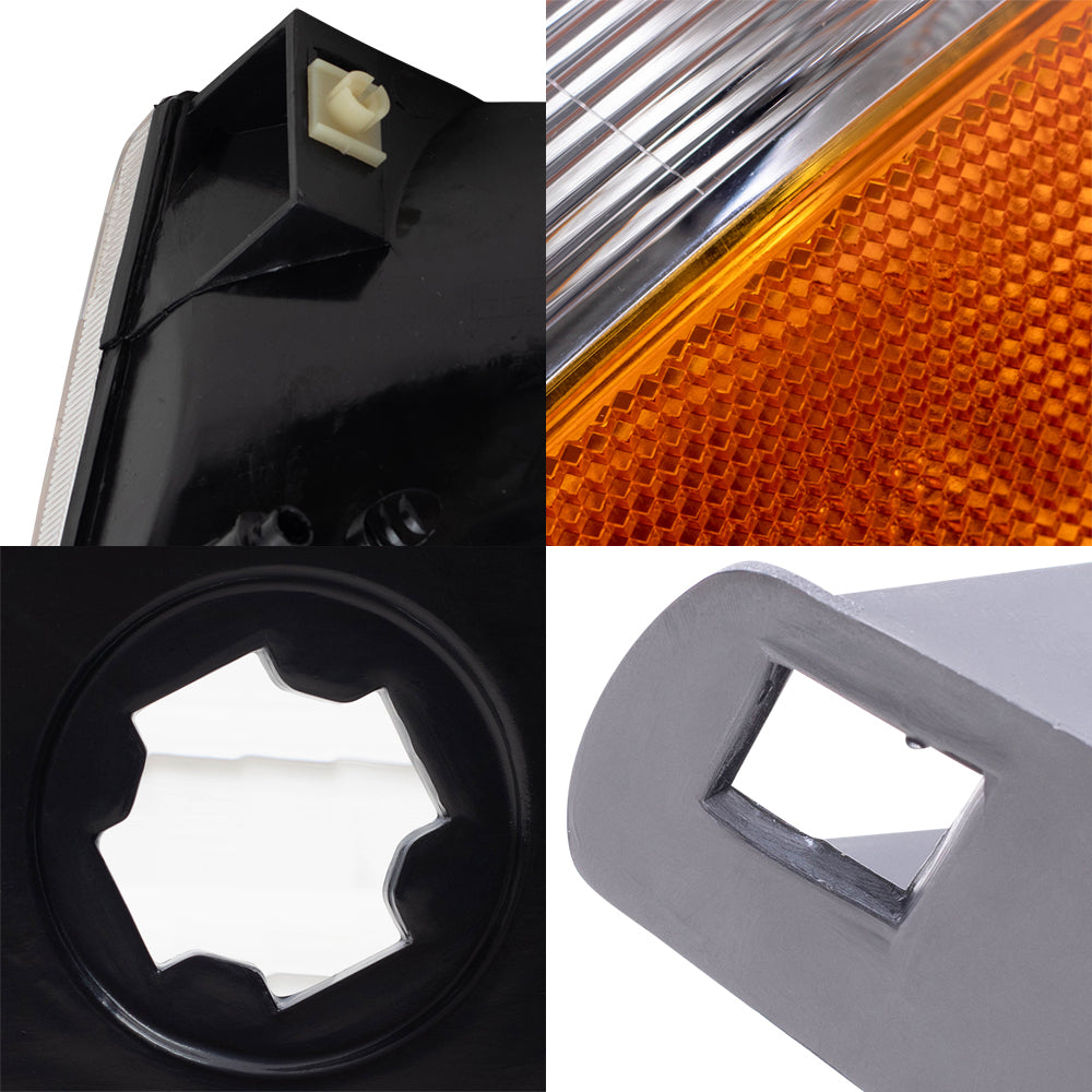 Brock Replacement Driver and Passenger Side Headlights, Side Marker Lights, Park Signal Marker Lights and Tail Lights 8 Piece Set Compatible with 1997-1998 Grand Cherokee