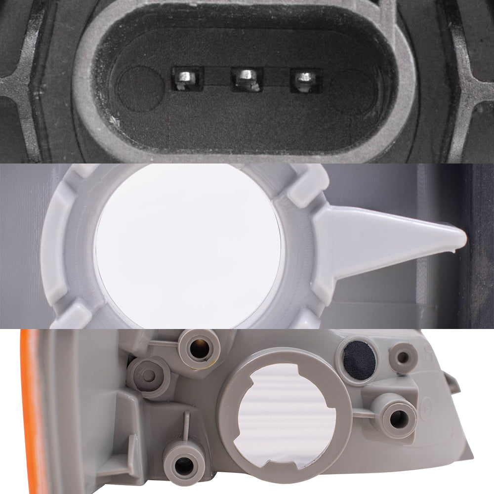 Brock Replacement Halogen Headlight Assemblies without Leveling, Park Signal Marker Lights and Fog Lights 6 Piece Set Compatible with 2010 Patriot