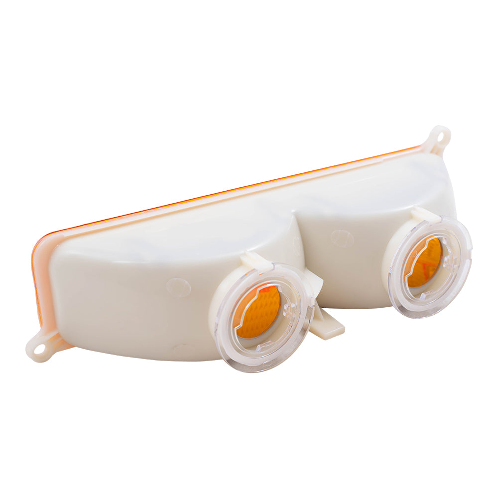 Brock Replacement Set Driver and Passenger Park Signal Front Mounted Lights Compatible with 1997-2001 Cherokee 55055143 55055142