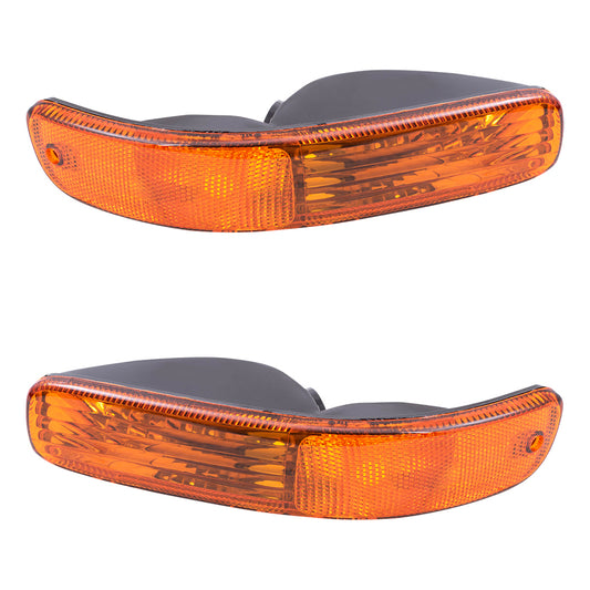 Brock Replacement Set Driver and Passenger Park Signal Side Marker Lights Compatible with 2002-2004 Liberty 55155911AC 55155910AC
