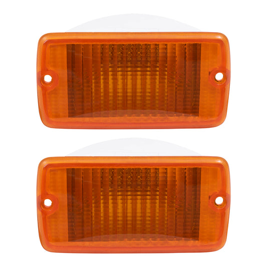 Pair Signal Marker Lights for 97-00 Jeep Wrangler Front Park Lamp Set 55055020AE
