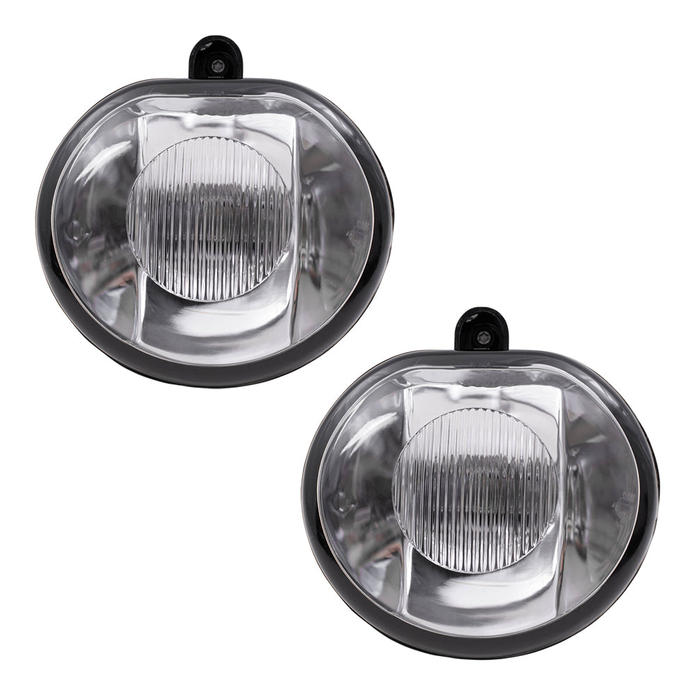 Brock Replacement Set Fog Lights Pair Compatible with 2004 2005 2006 Durango 55077470AB