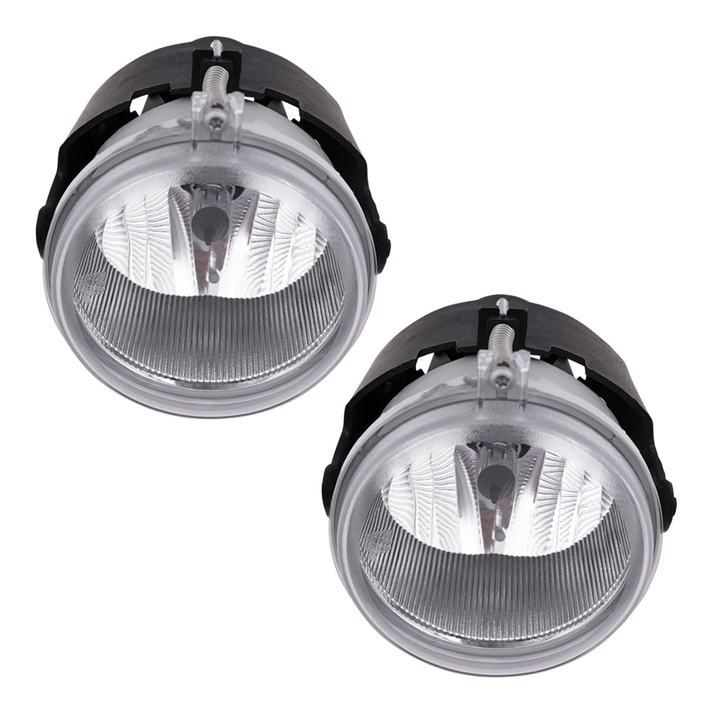 Brock Replacement Set Driver and Passenger Fog Lights Compatible with 2007-2009 Compass Patriot 4805857AB