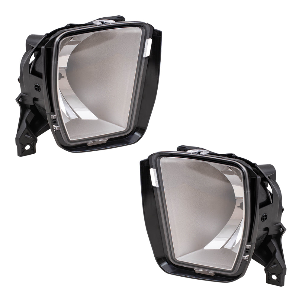 Brock Replacement Driver and Passenger Side Standard Type Fog Light Assemblies Compatible with 2013-2018 1500 & 2019-2021 1500 Classic
