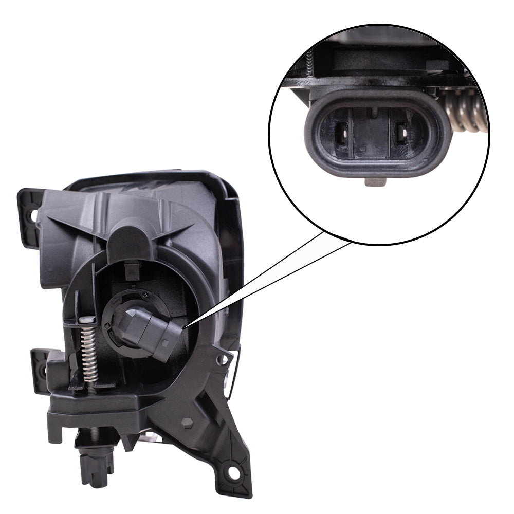 Brock Replacement Driver and Passenger Side Standard Type Fog Light Assemblies Compatible with 2013-2018 1500 & 2019-2021 1500 Classic