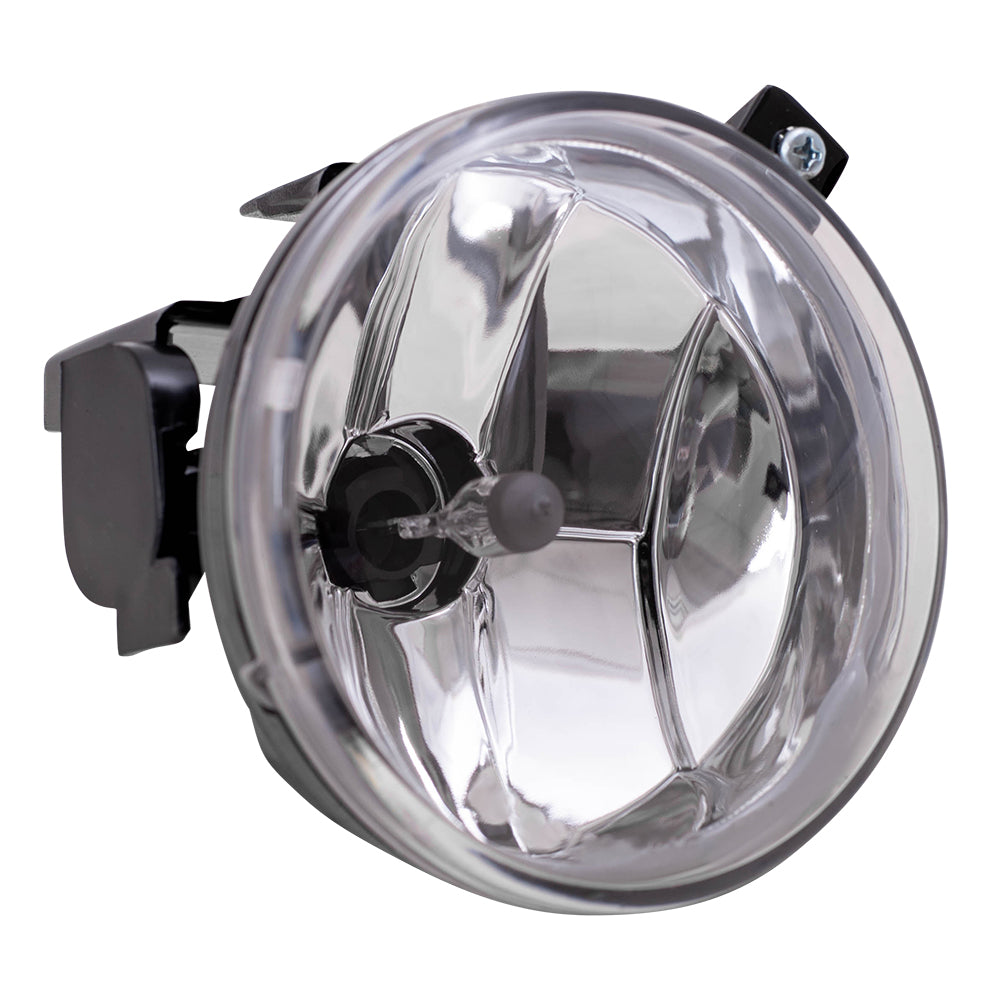 Brock Replacement Pair Set Round Fog Lights with Clear Lens Compatible with 2001-2003 Durango 2001-2004 Dakota 55077320AB