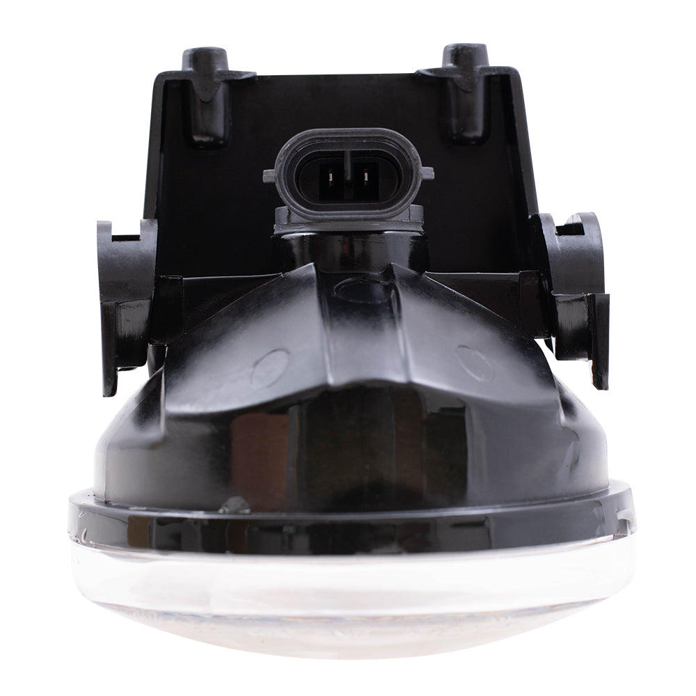 Brock Replacement Pair Set Round Fog Lights with Clear Lens Compatible with 2001-2003 Durango 2001-2004 Dakota 55077320AB