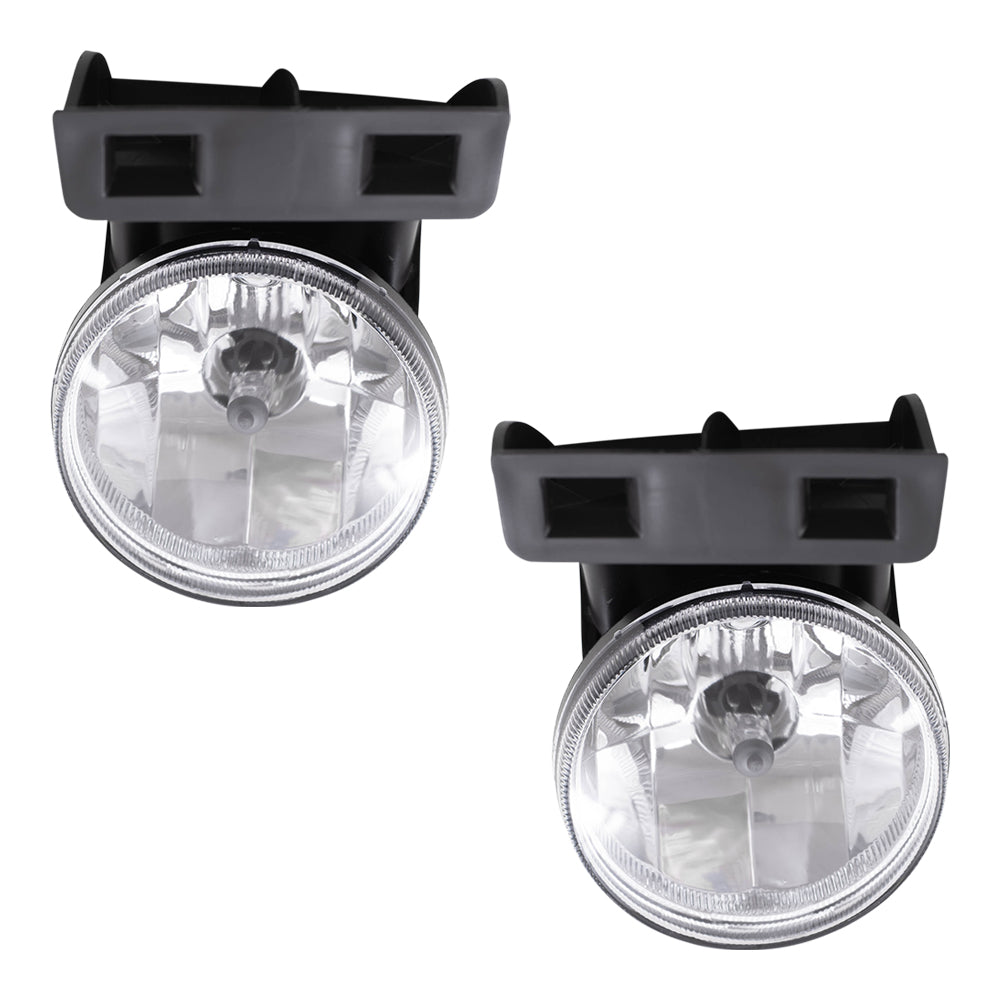 Brock Replacement Set Driver and Passenger Fog Lights Compatible with 1999-2001 1500 1999-2002 2500 3500 Pickup Truck 55076941AB 55076940AB