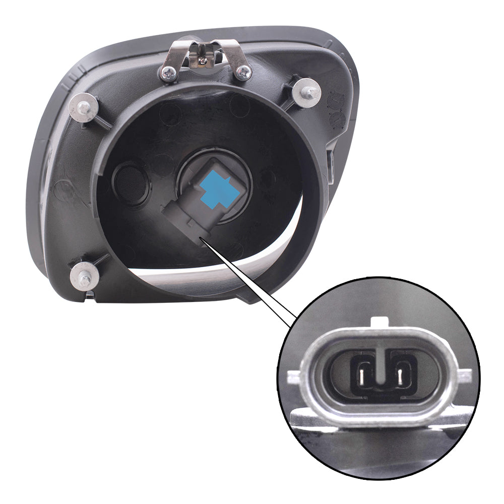 Brock Replacement Drivers and Passengers Halogen Fog Lights Compatible with 2008-2017 Cascadia A06-51908-006 A06-51908-007