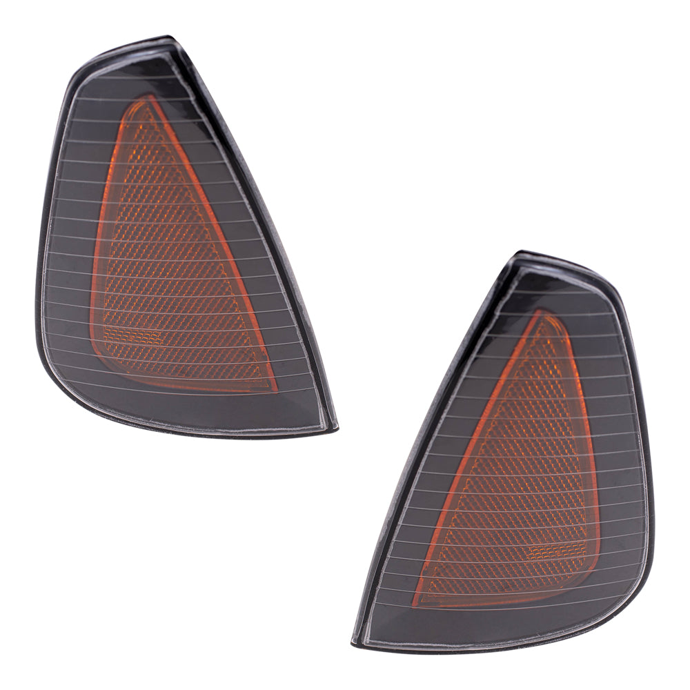 Brock Replacement Set Driver and Passenger Signal Side Marker Lights Compatible with 2006-2010 Charger 4806219AD 4806218AD