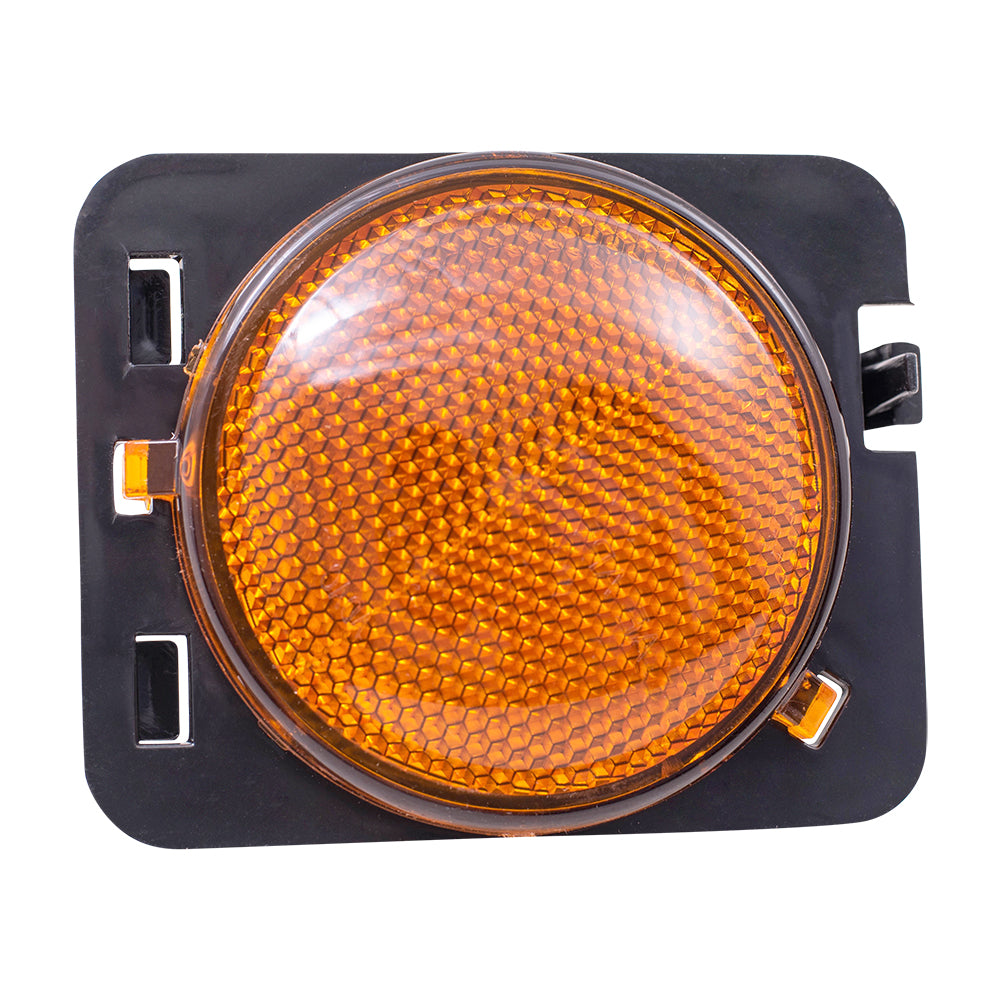 Brock Replacement Drivers Signal Side Marker Light Assembly Compatible with 2007-2017 Wrangler 2018 Wrangler JK 55078145AA