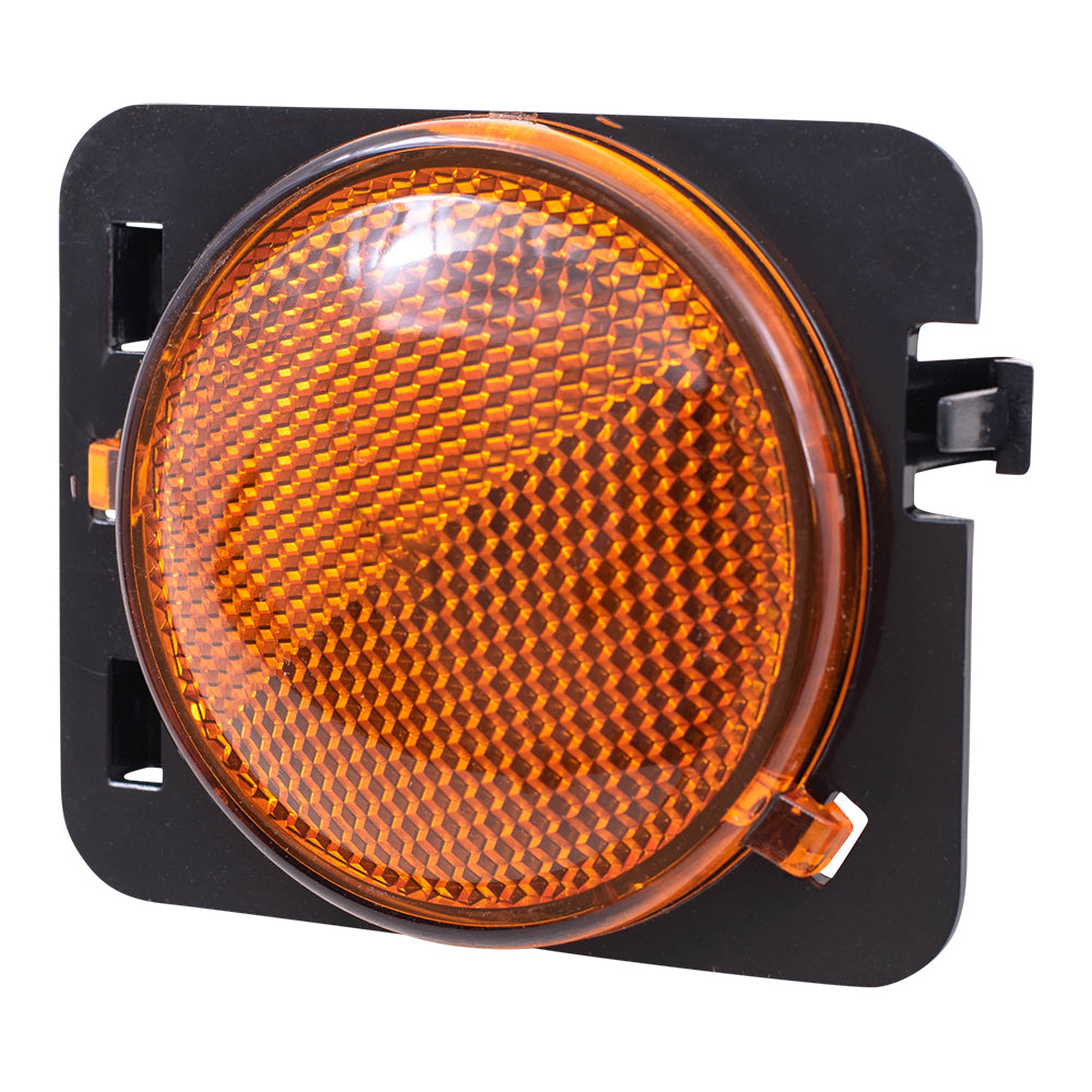 Brock Replacement Drivers Signal Side Marker Light Assembly Compatible with 2007-2017 Wrangler 2018 Wrangler JK 55078145AA