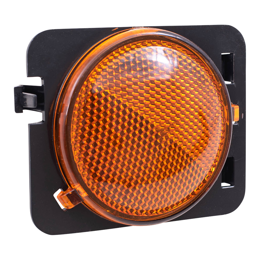 Brock Replacement Passengers Signal Side Marker Light Compatible with 2007-2017 Wrangler 2018 Wrangler JK 55078144AA CH2551127