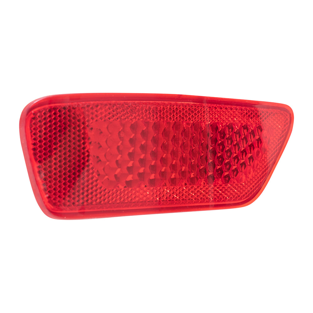 Brock Replacement Drivers Rear Bumper Trim Reflector Marker Lens Compatible with 2011-2016 Journey Compass Grand Cherokee 57010721AC CH1184100