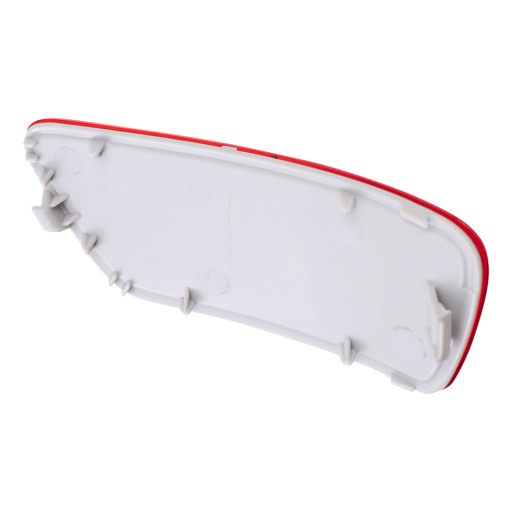 Brock Replacement Drivers Rear Bumper Trim Reflector Marker Lens Compatible with 2011-2016 Journey Compass Grand Cherokee 57010721AC CH1184100