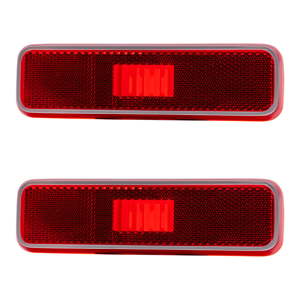 Brock Replacement Set Rear Signal Side Marker Lights Pair Compatible with 1972-1974 Challenger Charger Barracuda 3587440
