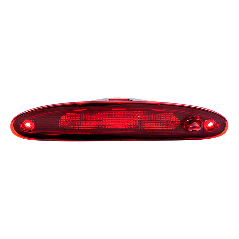 Brock Replacement Rear Third 3rd Brake Light Lamp CHMSL Center High Mount Stop Light Lens Compatible with 2001-2007 Caravan Town & Country 4857214AB