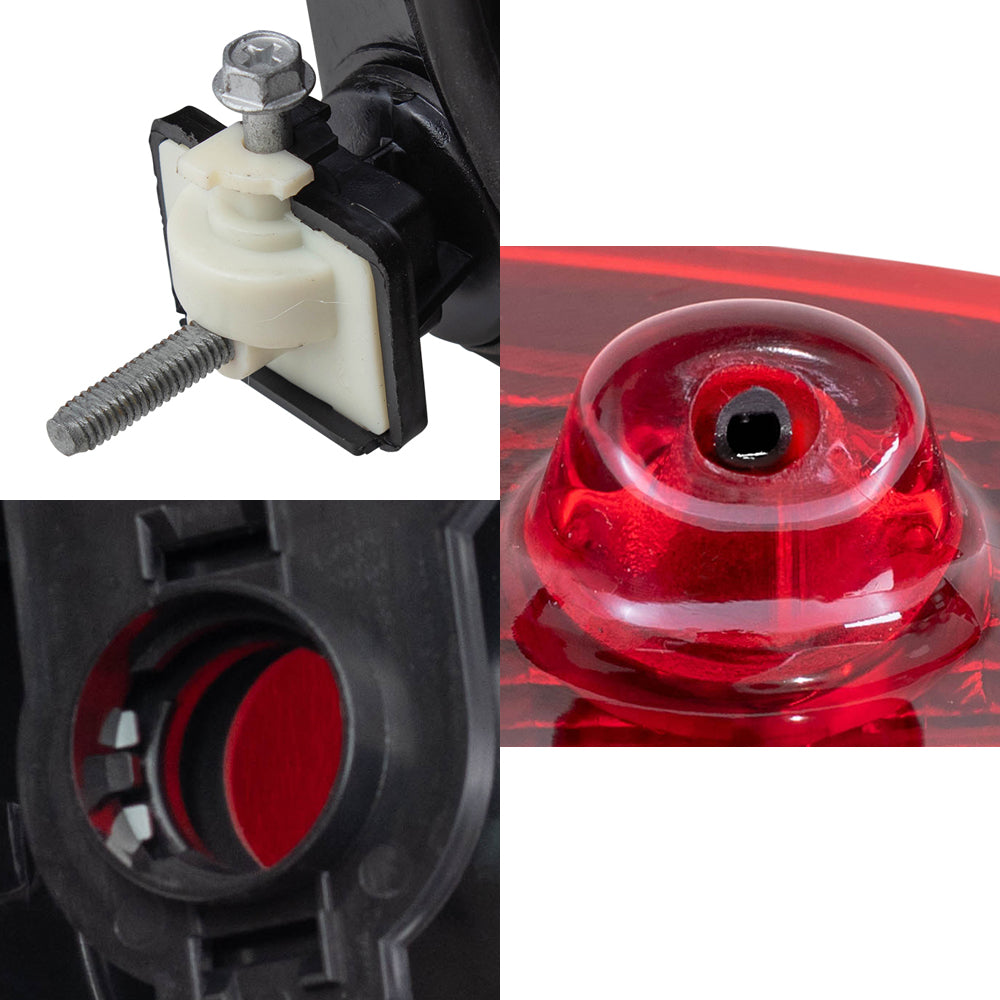 Brock Replacement Headlights and Tail Lights with 3rd Brake Lamp Compatible with 2001 2002 2003 Caravan Town & Country Voyager