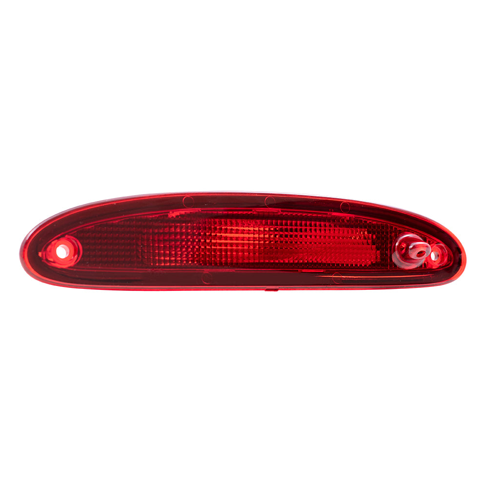 Brock Replacement Rear Third 3rd Brake Light Lamp CHMSL Center High Mount Stop Light Lens Compatible with 2001-2007 Caravan Town & Country 4857214AB