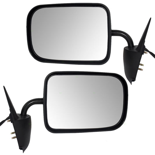 Brock Replacement Driver and Passenger Side Power Mirrors Textured Black Compatible with 1994-1997 1500/2500/3500