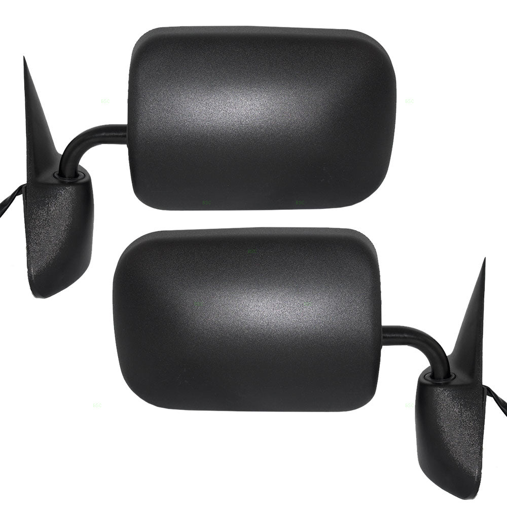 Brock Replacement Driver and Passenger Side Power Mirrors Textured Black Compatible with 1994-1997 1500/2500/3500