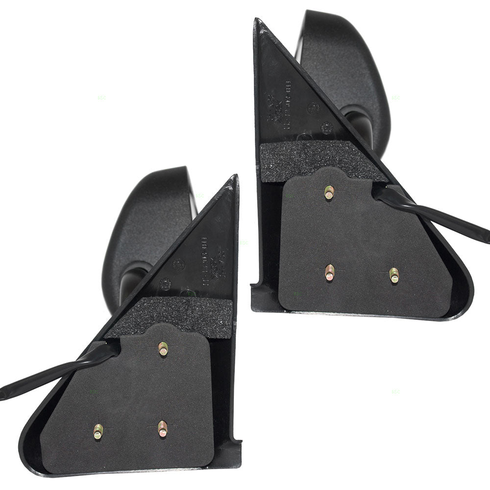 Brock Replacement Driver and Passenger Side Power Mirrors Textured Black Compatible with 1994-1997 1500/2500/3500