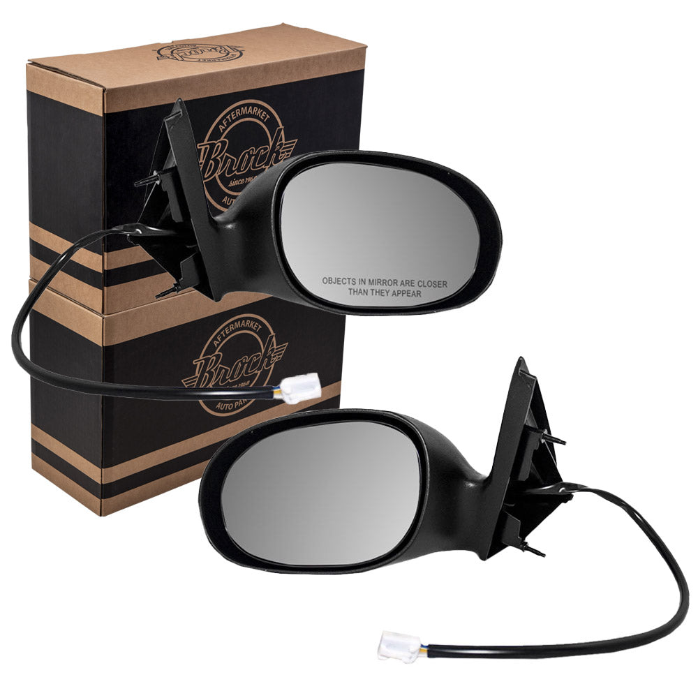 Replacement Set Driver and Passenger Power Side View Mirrors Textured Compatible with 300M LHS Concorde Intrepid 4574607AE 4574606AE