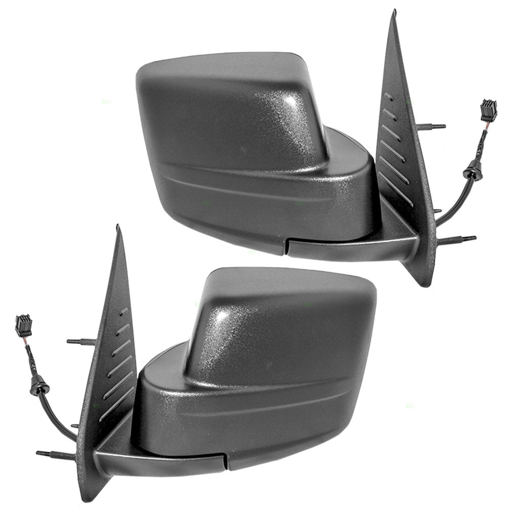 Replacement Set Driver and Passenger Power Side View Mirrors Textured Black Compatible with 2008-2012 Liberty 57010077AF 57010076AF