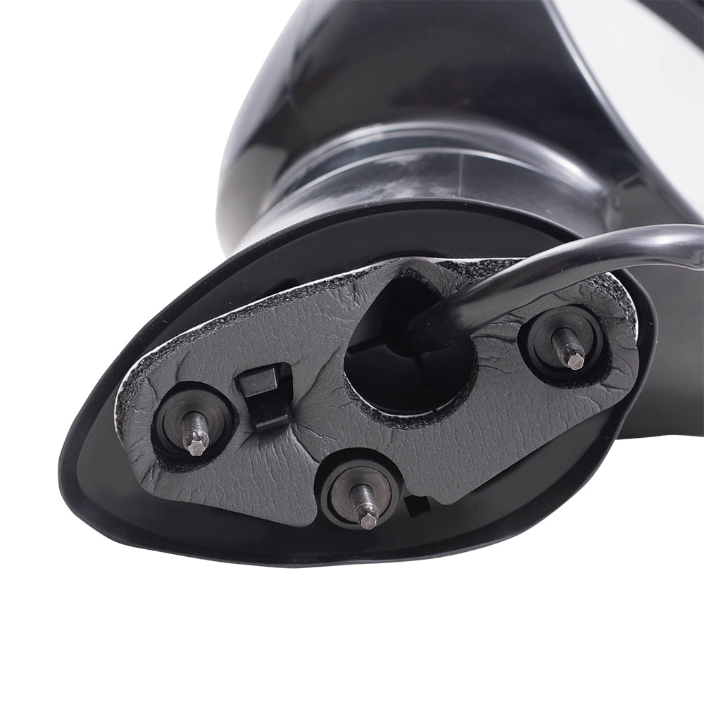 Brock Replacement Power Mirror Paint to Match Black with Heat-Blind Spot Detection Set Compatible with 15-19 Challenger