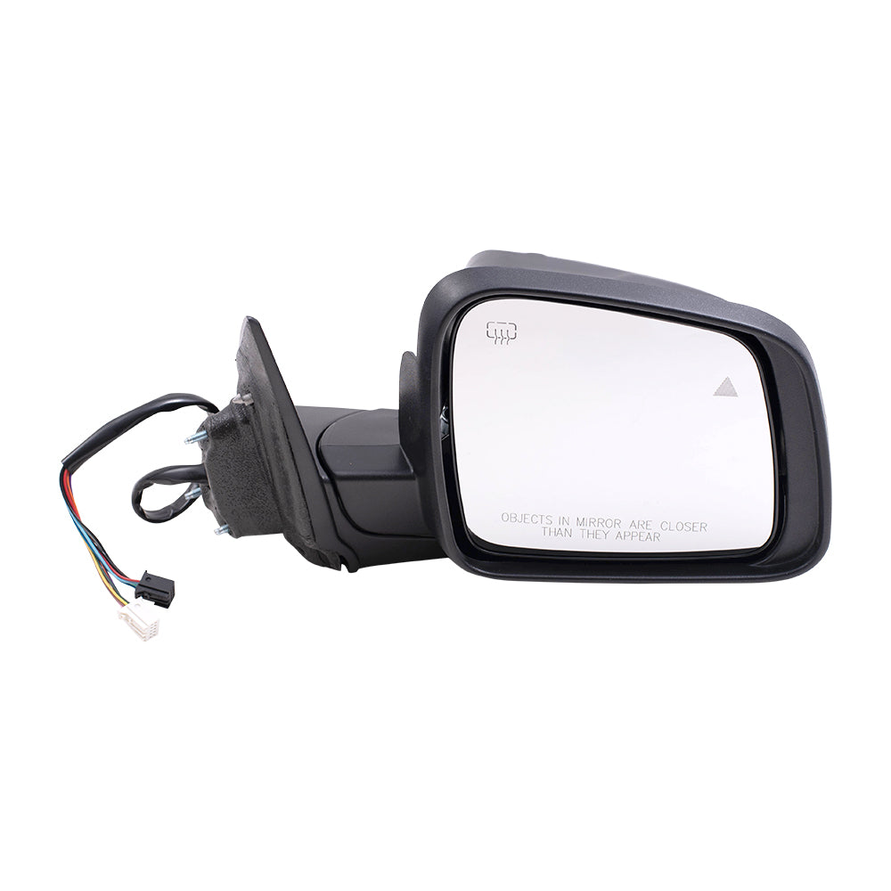 Brock Replacement Passenger Side Power Mirror Paint to Match Black with Heat-Signal-Memory-Blind Spot Detection without Auto Dim Compatible with 2012-2020 Dodge Durango