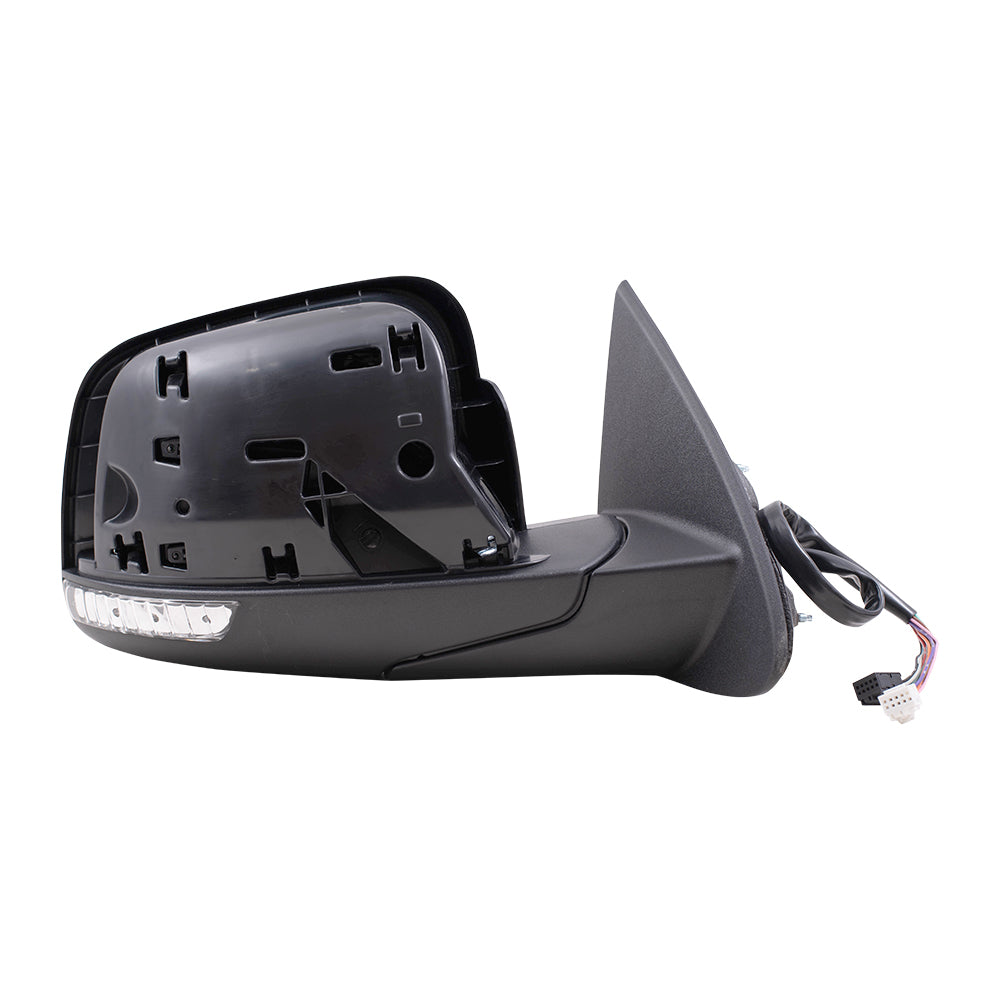 Brock Replacement Passenger Side Power Mirror Paint to Match Black with Heat-Signal-Memory-Blind Spot Detection without Auto Dim Compatible with 2012-2020 Dodge Durango