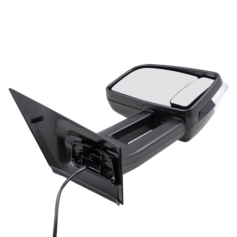 Brock Replacement Passenger Side Extended Type Power Mirror Textured Black with Heat and Signal without Blind Spot Detection Compatible with 2006-2018 Sprinter