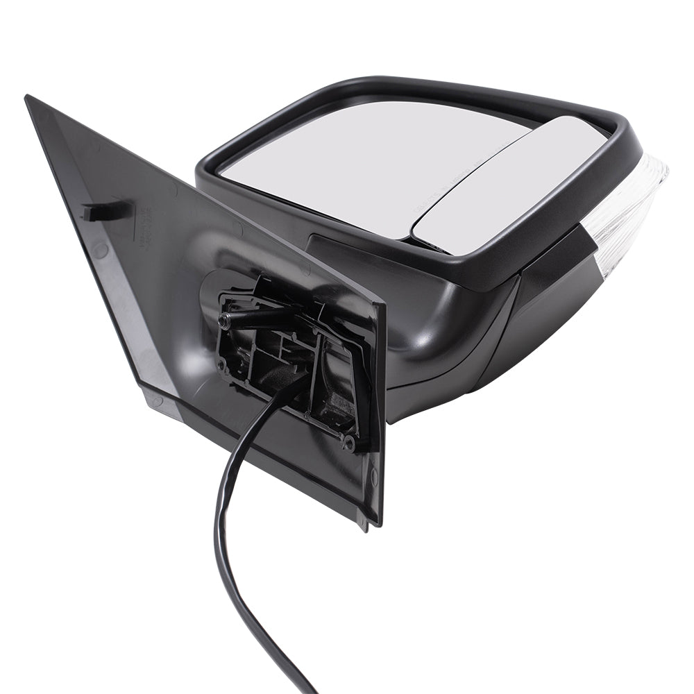 Brock Replacement Driver and Passenger Side Standard Type Power Mirrors Textured Black with Heat and Signal without Blind Spot Detection Compatible with 2006-2018 Sprinter