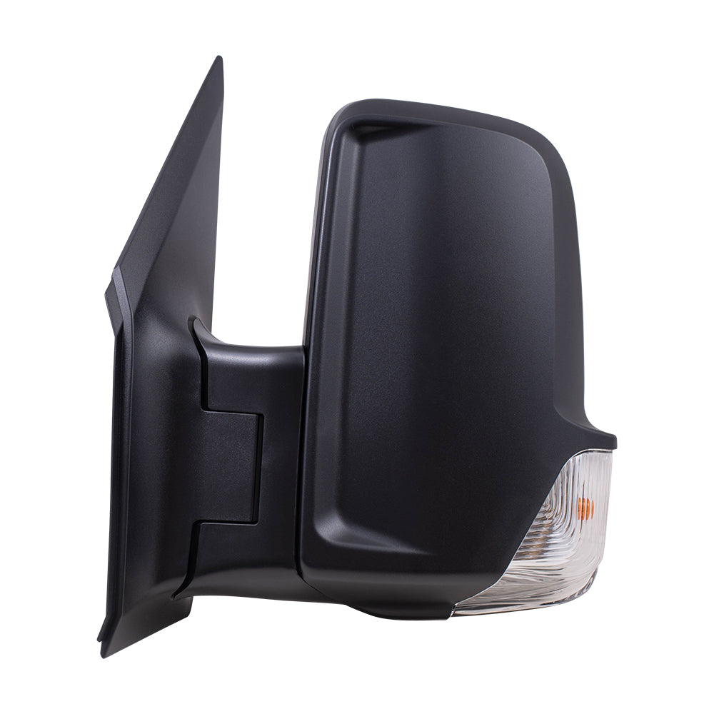 Brock Replacement Driver Side Standard Type Power Mirror Textured Black with Heat and Signal without Blind Spot Detection Compatible with 2006-2018 Sprinter