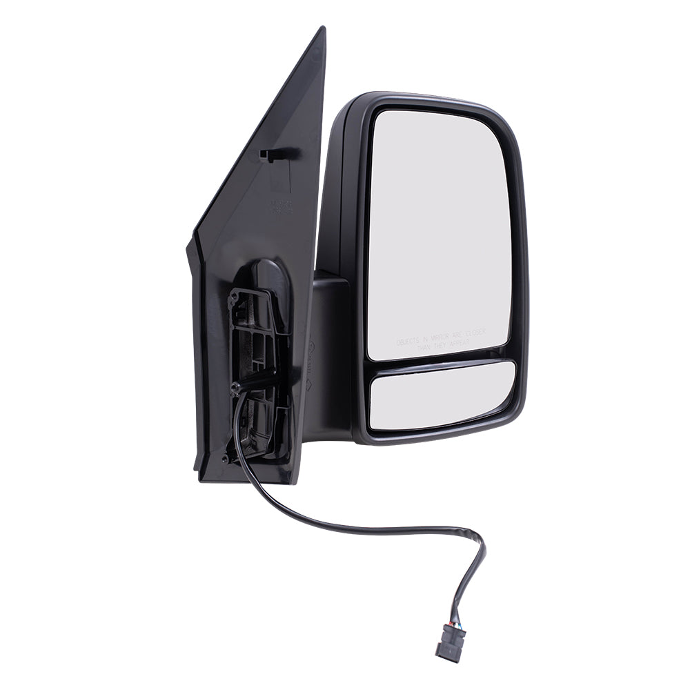 Brock Replacement Passenger Side Standard Type Power Mirror Textured Black with Heat and Signal without Blind Spot Detection Compatible with 2006-2018 Sprinter
