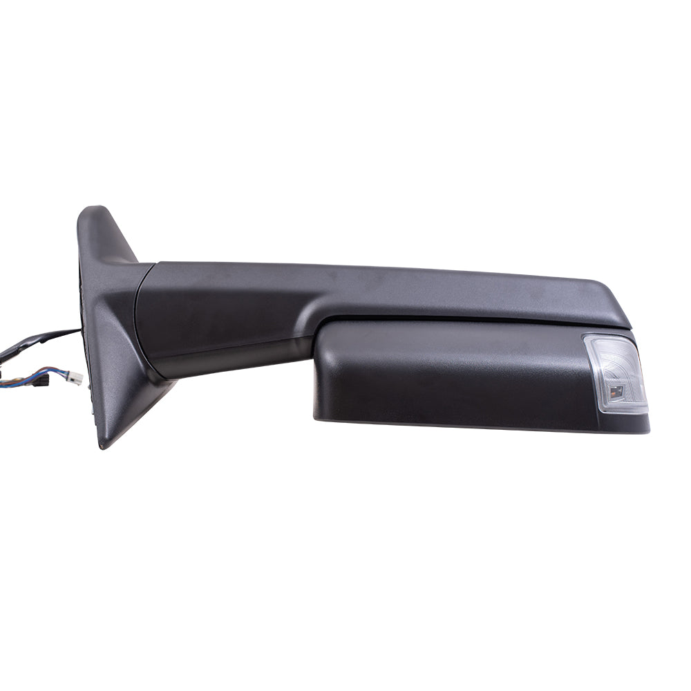 Brock Replacement Driver and Passenger Side Power Tow Mirror Textured Black with Heat Power Folding Memory Signal & Puddle Light Compatible with 2015-2018 Ram 2500/3500
